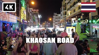 4K 🇹🇭 Bangkok Khaosan Road 2023 | Walking Tour