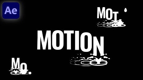 After Effects Tutorial - Liquid Text Animation Step By Step.