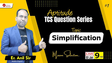 #1 | Simplification | Quantitative Aptitude | Campus Placements | By Anil Sir