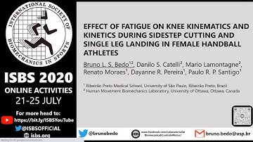ISBS 2020: Bruno Bedo EFFECT OF FATIGUE ON KNEE KINEMATICS AND KINETICS DURING SIDESTEP CUTTING ...