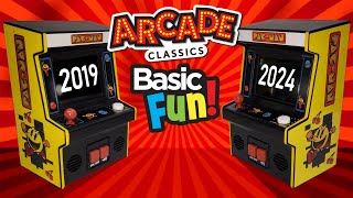 Comparison of 2019 vs. 2024 Pac-Man | Basic Fun Arcade Classics AGAIN in 2024!