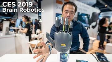 CES 2019 - Brain Robotics artificially intelligent EMG Prosthetic Hand