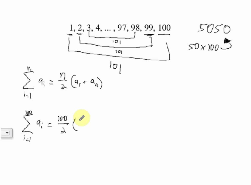 Partial Sum of an Arithmetic Sequence - YouTube