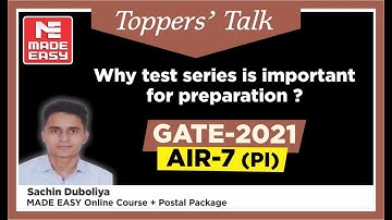 GATE 2021 Topper | Sachin Duboliya | AIR-7 | PI | Topper’s Talk | MADE EASY Student