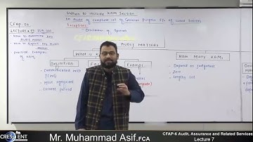 CFAP 6 Lecture 7 || Sir Muhammad Asif || December 2023 || Audit , Assurance and Related Services CA