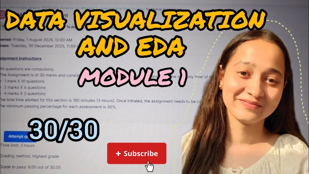Data Visualization & EDA Module 1 Reference Answers 🤩| Amity online SEM ...