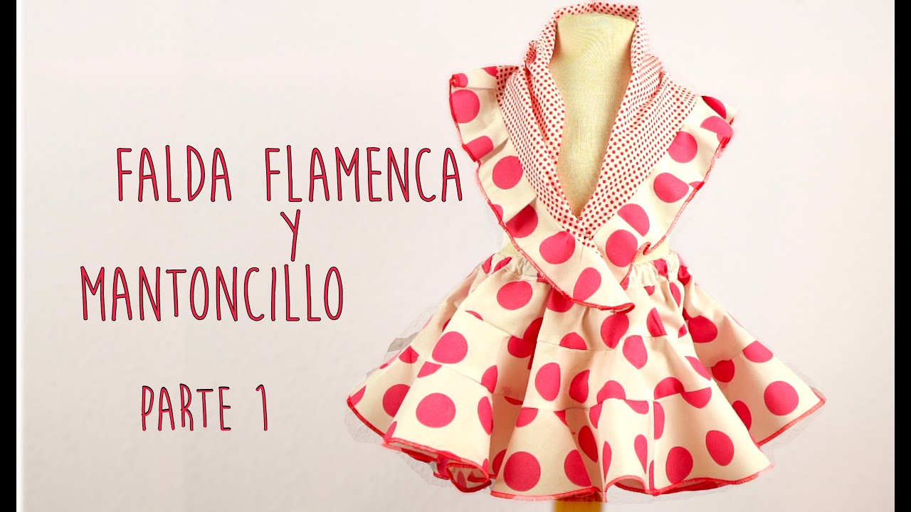 1- Falda flamenca con mantón - Volantes