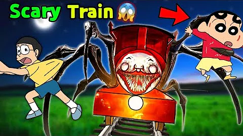 Shinchan Killed Monster Train  ||  Funny Game Choo...
