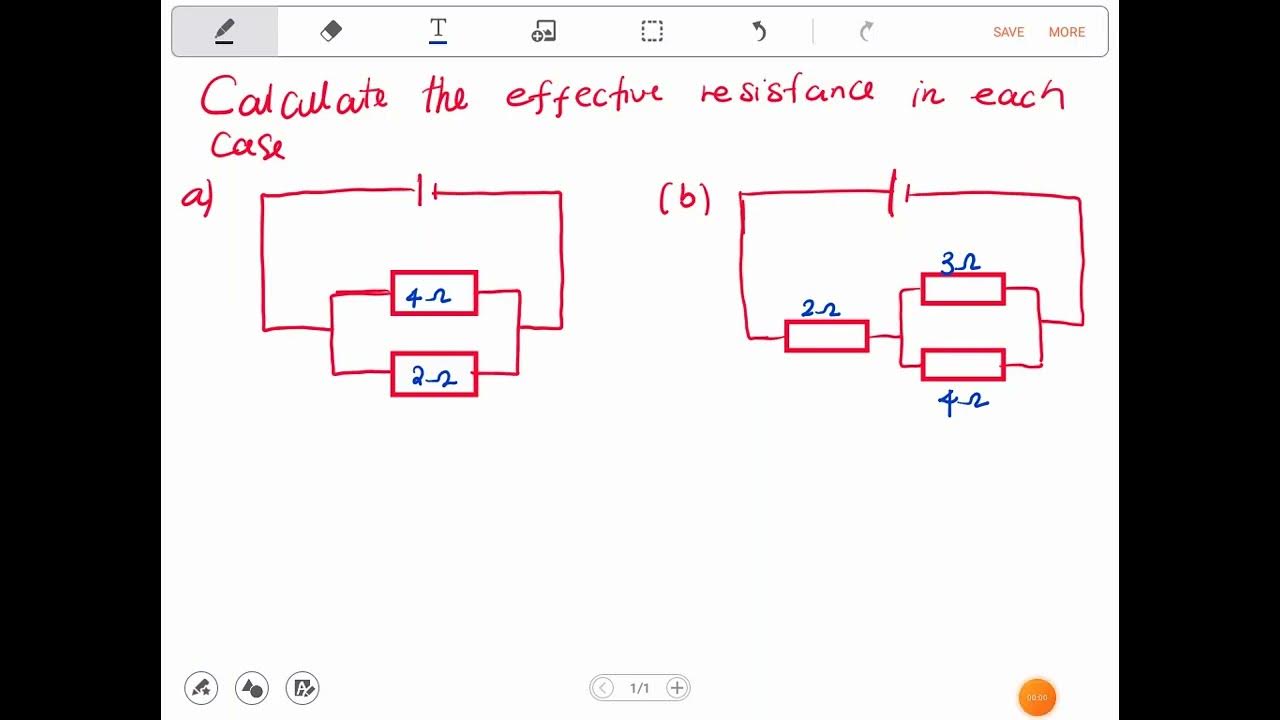 ECZ: Calculating Effective Resistance in a circuit , Current ... Circuit Diagram