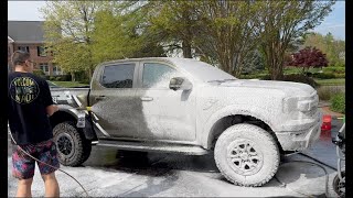 RAPTOR RANGER foam cannon car wash after a day on the trails