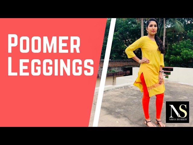 Poomer leggings Review  One Kurti Four different colour leggings 