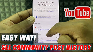 how to see community posts you liked on youtube?