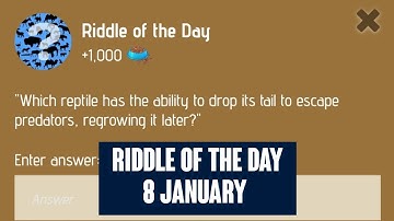 #Zoo riddle of the day today 8 January