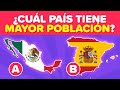 Adivina el país con Mayor Población 🌏🤯 | Test Geografía | Quiz Cultura general | Aprendo en casa