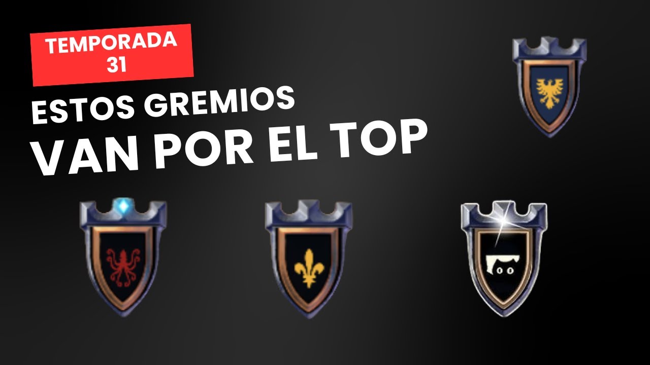 Los Gremios que van por el TOP en esta Temporada 31. Nuevas alianzas y distribución de Territorios.