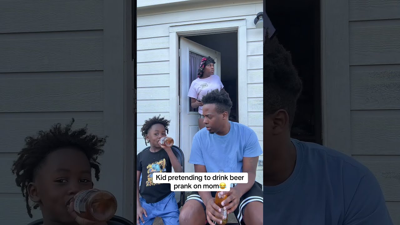 Son Pretends To Drink Beer Prank Shorts Funny