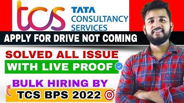 🔴Apply For Drive Option in TCS NextStep - Problem Solved✅ | TCS BPS HIRING FOR FRESHERS