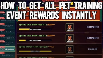 HOW TO GET ALL PET TRAINING EVENT REWARDS INSTANTLY | MY HEROES: DUNGEON RAID
