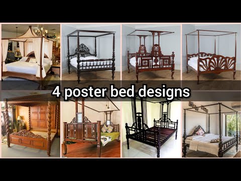 4 poster bed designs // canopy bed designs // wooden beds