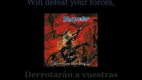 Rhapsody - Holy Thunderforce - Lyrics / Subtitulos en español (Nwobhm) Traducida