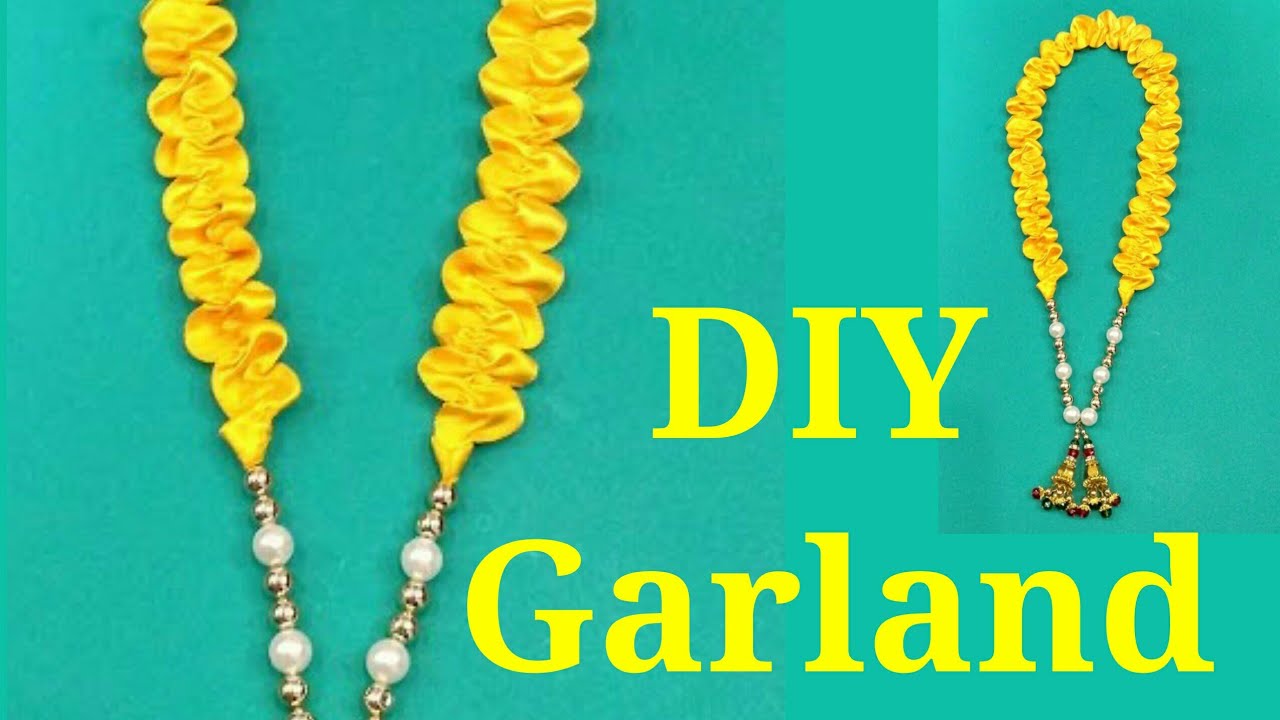 Ganpati/Navratri special Easy DIY Garland Satin Ribbon Garland