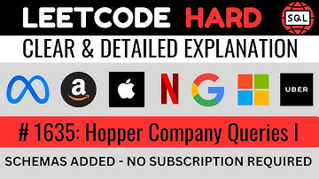 Leetcode HARD 1635 - RECURSIVE CTE SQL Explained - Hopper Company Queries 1 | Everyday Data Science