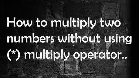 Multiplication Of Two Number Without Using Multiply Operator In JAVA