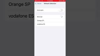 How to manually select cellular network on iPhone