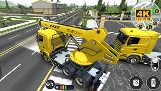 Pov SCANIA Drive Simulator 2024 BIG Construction Bridge Challenge 😱 Long Dangerous Road! #1FINALE  screenshot 4