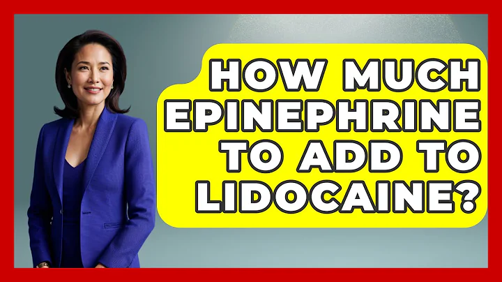 How Much Epinephrine To Add To Lidocaine? - First Response Medicine