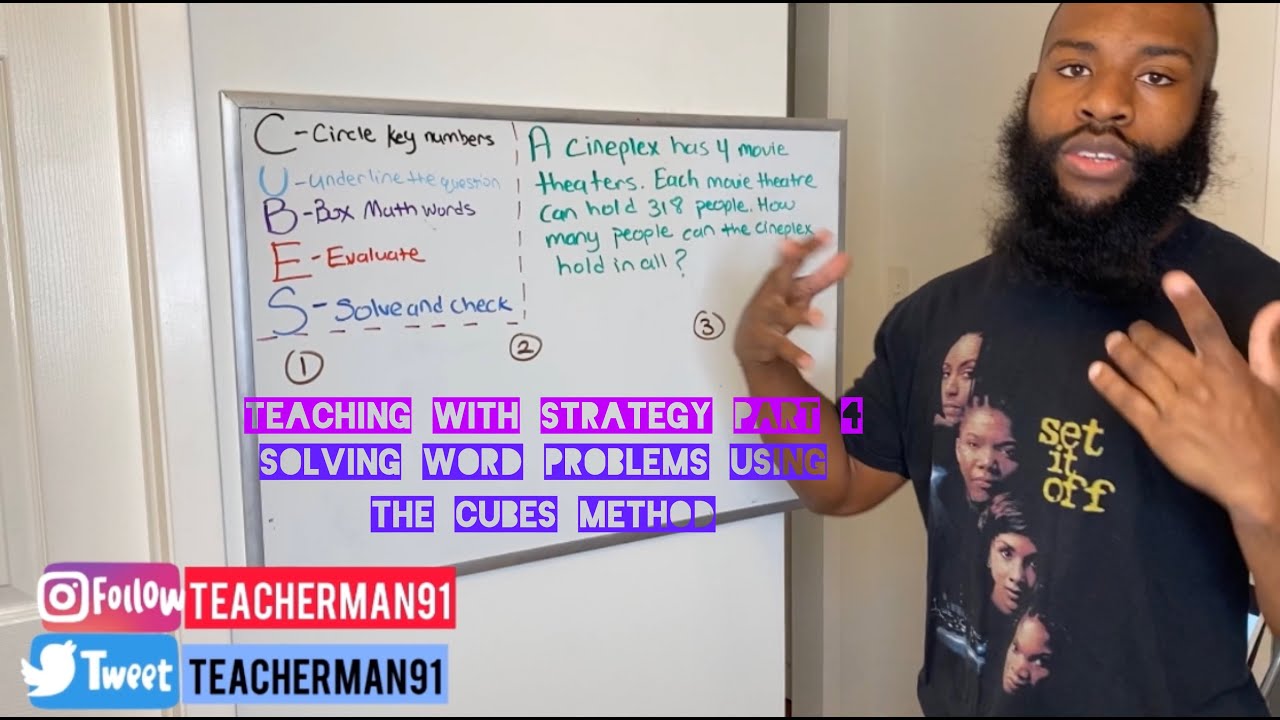 TEACHING WITH STRATEGY PART 4 - SOLVING WORD PROBLEMS WITH THE CUBES ...
