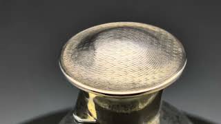 1923年 英国アンティーク 純銀蓋 パフュームボトル ガラス香水瓶 1923年 英国アンティーク 純銀蓋 パフュームボトル ガラス香水瓶