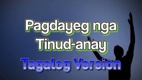 PAGDAYEG NGA TINUD-ANAY Tagalog Version_Jovert Madera Music