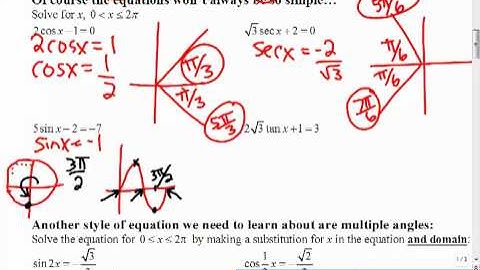 Mr Joyce - Math 12 Trig Equations Part 1 (i)