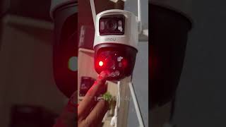 "Imou Dual Lens WiFi Camera 🚨 Blue &amp; Red Strobe Light | Motion Detection Alert #shorts"