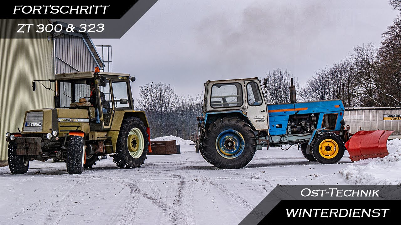 FORTSCHRITT ZT 300, 323! WINTERDIENST - SCHNEE RÄUMEN - SOUND ▶ Agriculture Germanyy