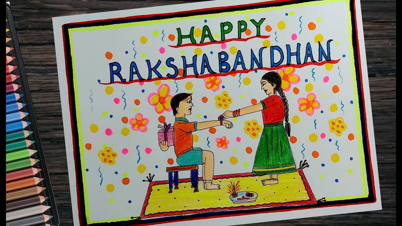 How to draw Raksha Bandhan festival step by step l Raksha Bandhan drawing  easy for beginners - YouTube