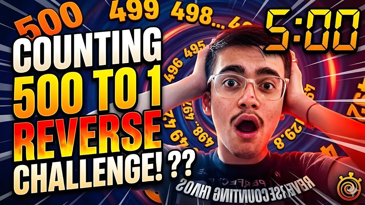 Test Reverse Count Can I Count From 500 to 1 in 5 Minutes? 😵💫 (Reverse Counting Challenge ...