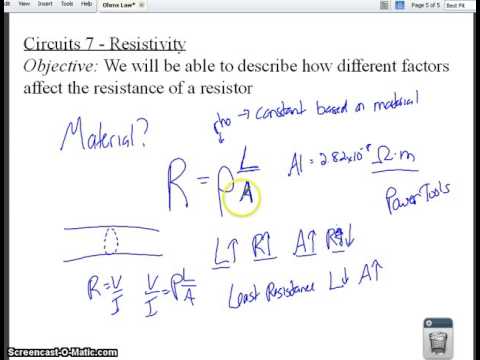 Russo Physics: Circuits 7 - Resistivity