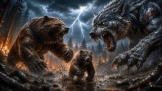 Bear Cub vs Wolf Titan | Mother Bear’s Last Second Rescue