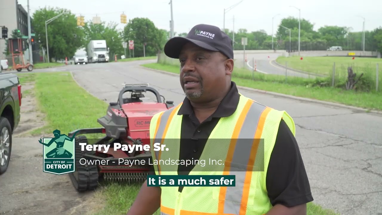 Detroit’s Freeways Get a High-Tech Cleanup with Remote-Control Lawn Mowers