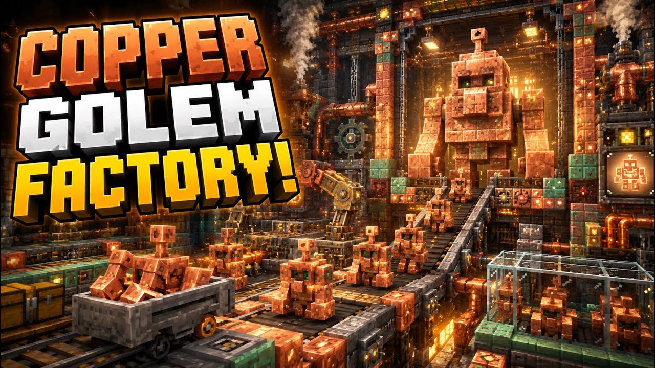 How To Build A Copper Golem Storage System In Minecraft! - YouTube