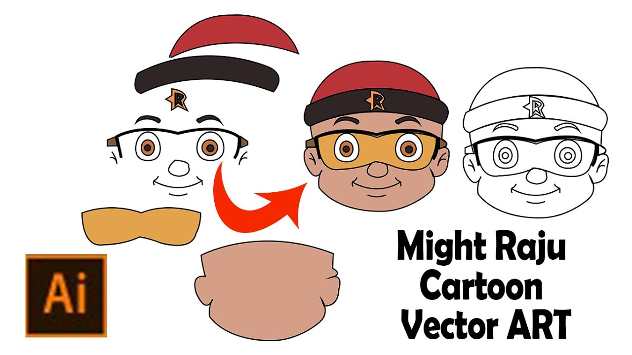 vector art cartoon illustrator | Might Raju | cartoon art | illustrator ...