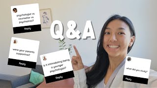 Psychologist vs counsellor vs psychiatrist? Were my parents supportive? | Q&A Part 1!