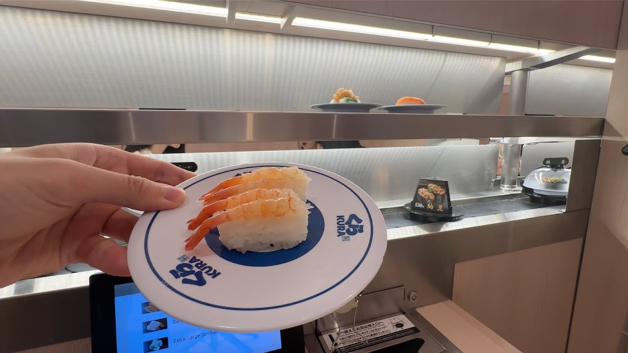 The most fun Sushi Conveyor Belt Restaurant in Tokyo | Kura Sushi Harajuku