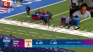 Defensive Backs Run the 40-Yard Dash at 2026 NFL Combine - REACTION