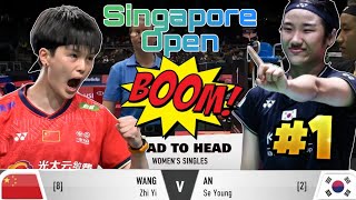 Singapore Open‼️ | An Se Young (KOR) [1] vs Wang Zhi Yi (CHN) [7]