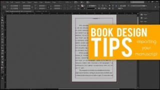 Importing your Manuscript from WORD into INDESIGN // BOOK DESIGN