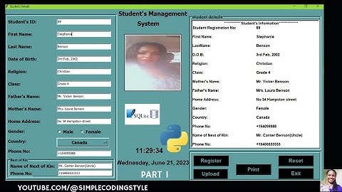 Student Management System with Sqlite3 using Python||Part 1