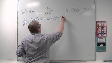 OCR MEI Core 3 4.17 Using the Quotient Rule to Differentiate y = 5x / (x + 2)^3